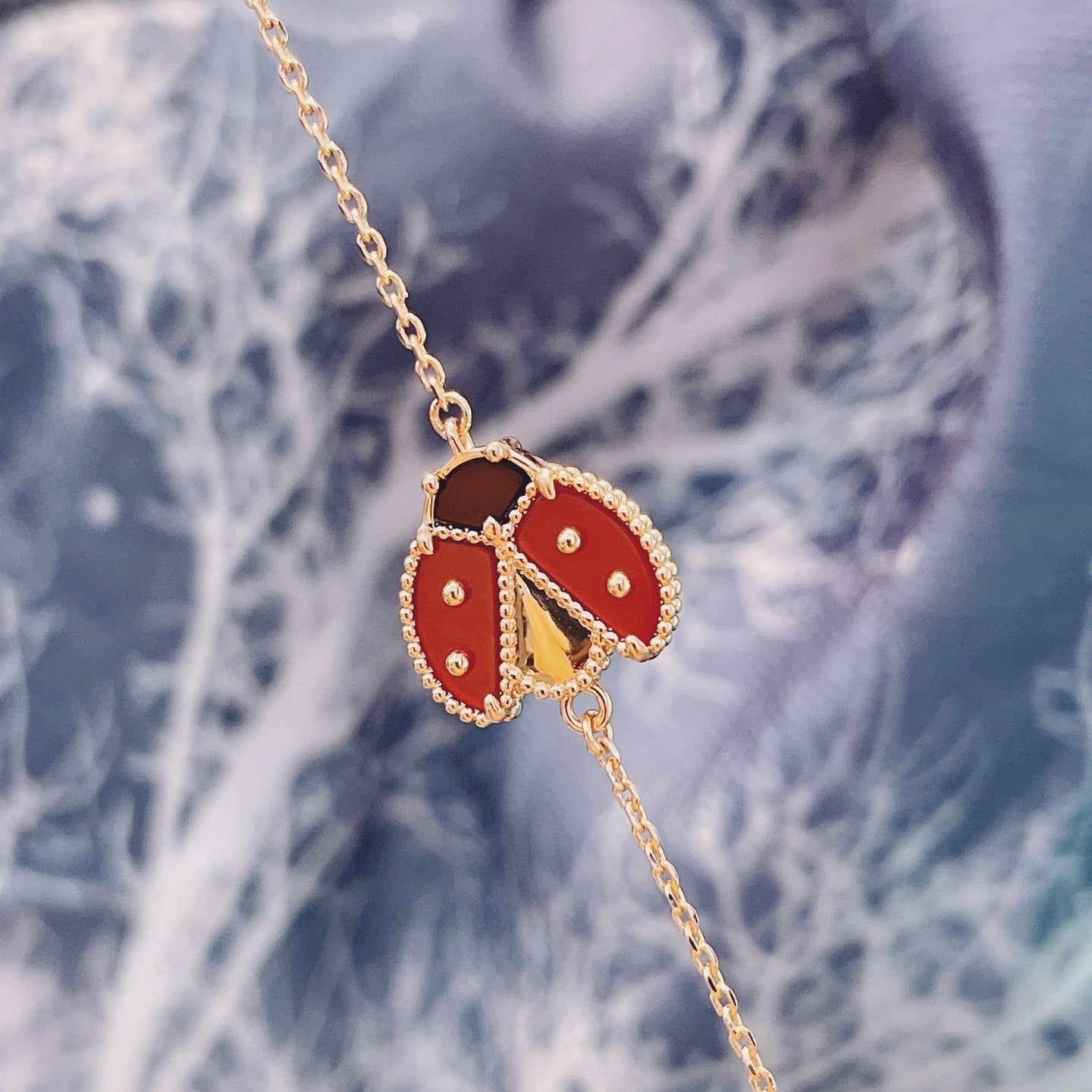 [Radiant Gem]¯LUCKY SPRING 1 MOTIF PINK GOLD BRACELET