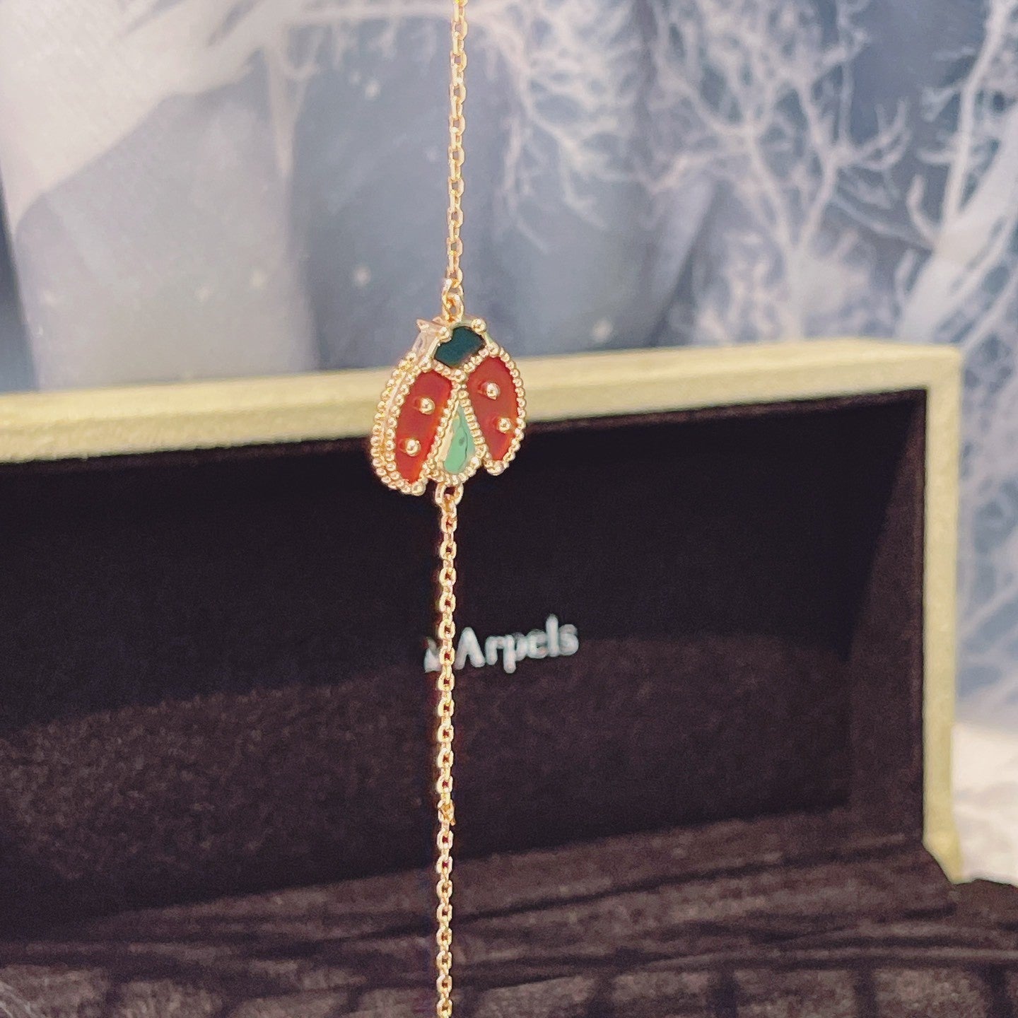 [Radiant Gem]¯LUCKY SPRING 1 MOTIF PINK GOLD BRACELET