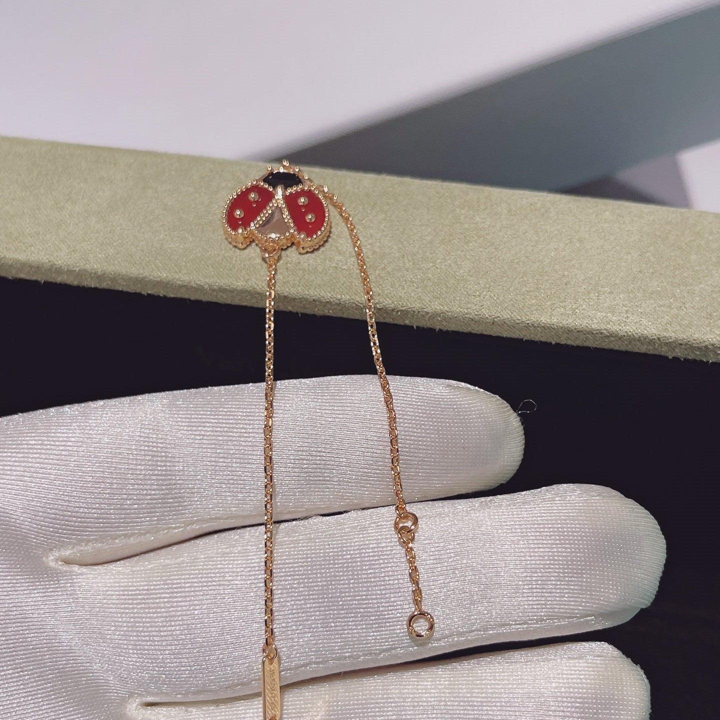 [Radiant Gem]¯LUCKY SPRING 1 MOTIF PINK GOLD BRACELET