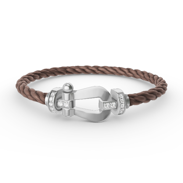 [Radiant Gem]¯FORCE LARGE HORSESHOE HALF DIAMOND BRACELET SILVER
