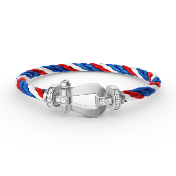 [Radiant Gem]¯FORCE LARGE HORSESHOE HALF DIAMOND BRACELET SILVER