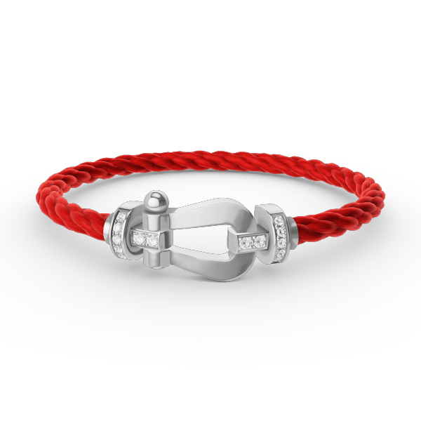 [Radiant Gem]¯FORCE LARGE HORSESHOE HALF DIAMOND BRACELET SILVER