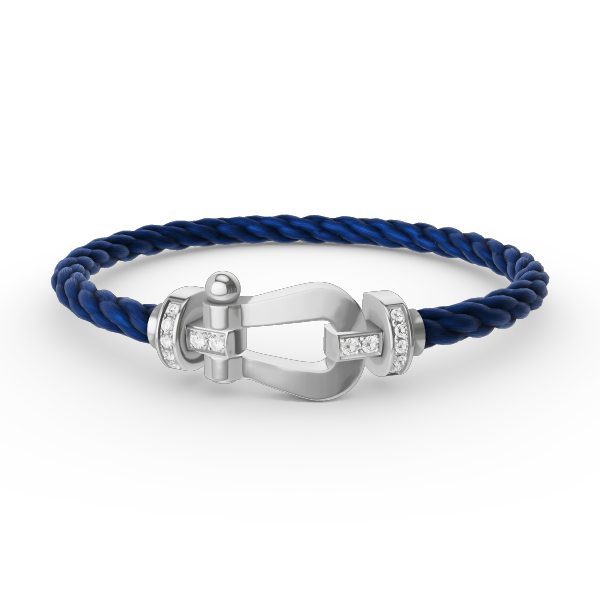[Radiant Gem]¯FORCE LARGE HORSESHOE HALF DIAMOND BRACELET SILVER