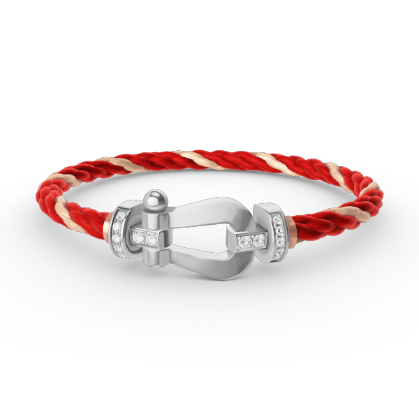 [Radiant Gem]¯FORCE LARGE HORSESHOE HALF DIAMOND BRACELET SILVER