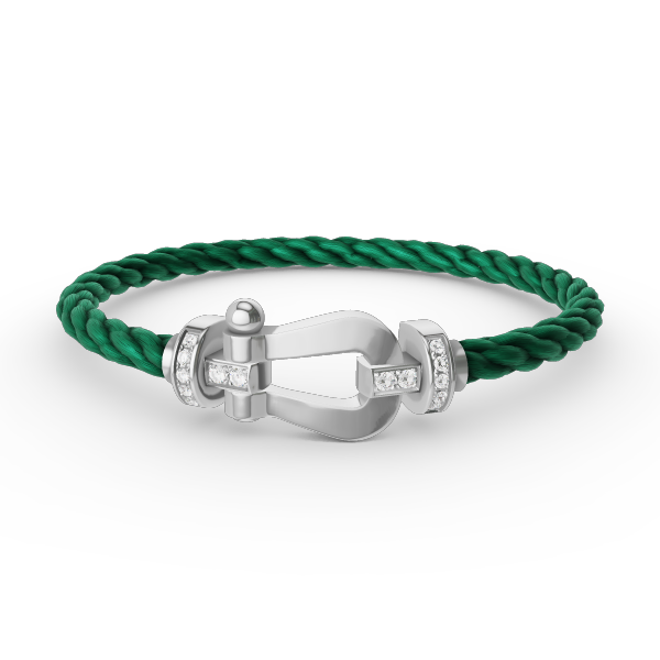 [Radiant Gem]¯FORCE LARGE HORSESHOE HALF DIAMOND BRACELET SILVER