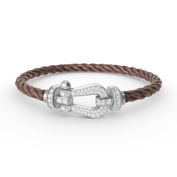 [Radiant Gem]¯FORCE LARGE HORSESHOE FULL DIAMOND BRACELET SILVER
