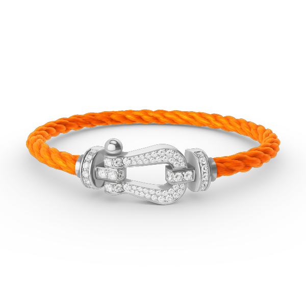 [Radiant Gem]¯FORCE LARGE HORSESHOE FULL DIAMOND BRACELET SILVER