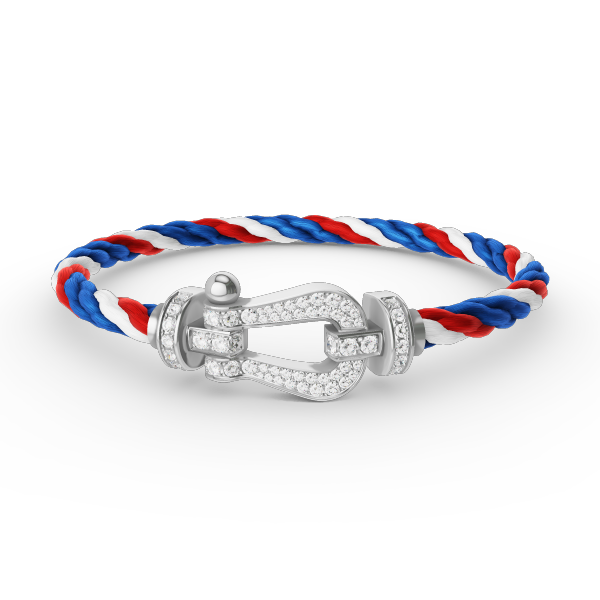 [Radiant Gem]¯FORCE LARGE HORSESHOE FULL DIAMOND BRACELET SILVER