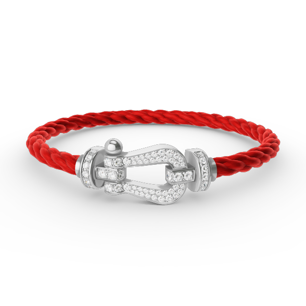 [Radiant Gem]¯FORCE LARGE HORSESHOE FULL DIAMOND BRACELET SILVER