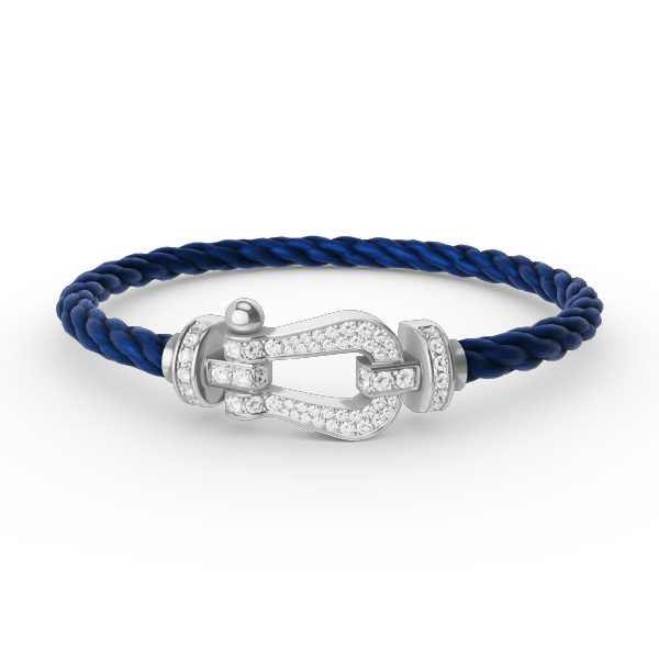 [Radiant Gem]¯FORCE LARGE HORSESHOE FULL DIAMOND BRACELET SILVER