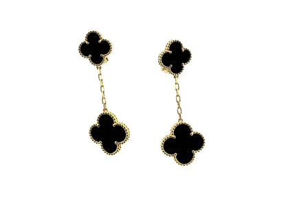 [Radiant Gem]¯CLOVER 2 MOTIFS  EARRINGS (MULTIPLE CHOICESC
