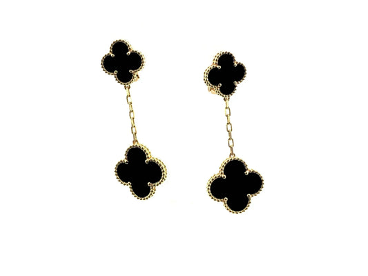 [Radiant Gem]¯CLOVER 2 MOTIFS  EARRINGS (MULTIPLE CHOICESC