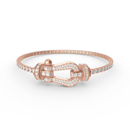 [Radiant Gem]¯FORCE  LARGE HORSESHOE FULL DIAMOND TENNIS BRACELET